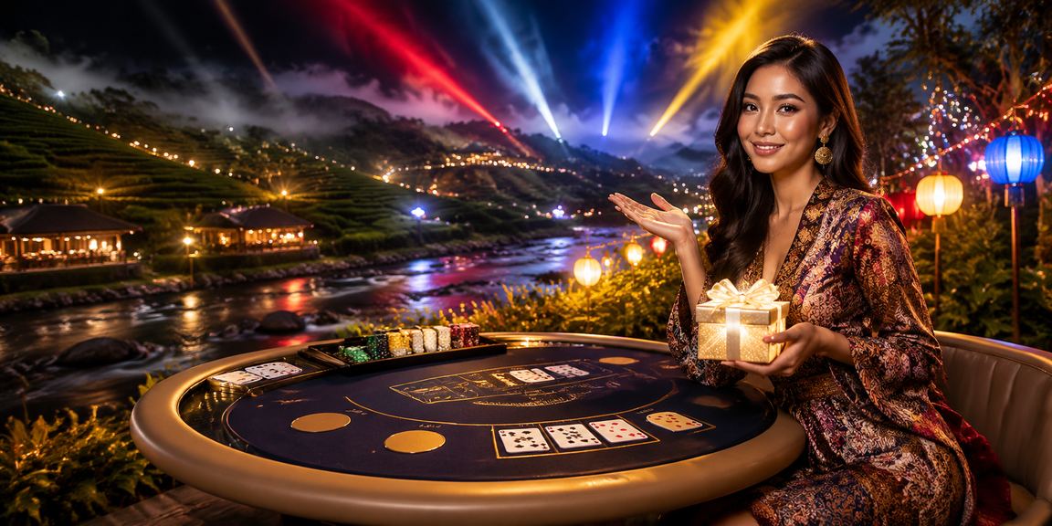 Pemain Malaysia bermain baccarat dengan kain batik di meja kasino 1776